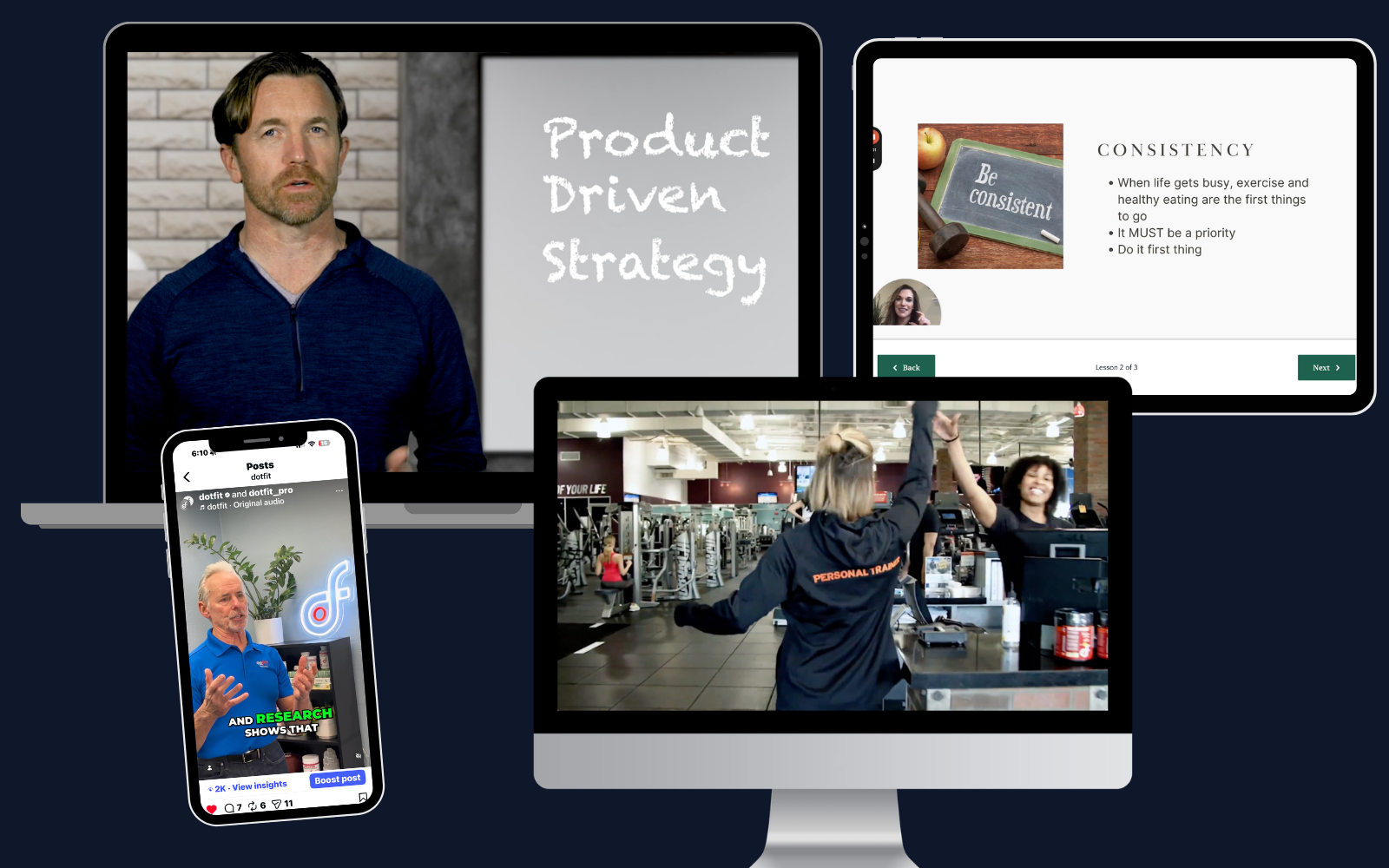 Education and training content across video, mobile and course platforms