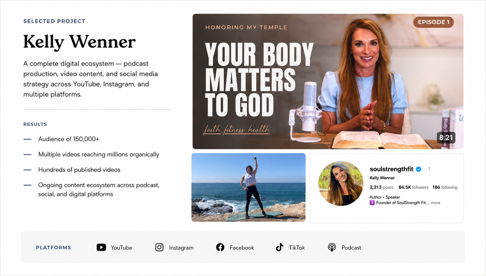 Kelly Wenner podcast and content